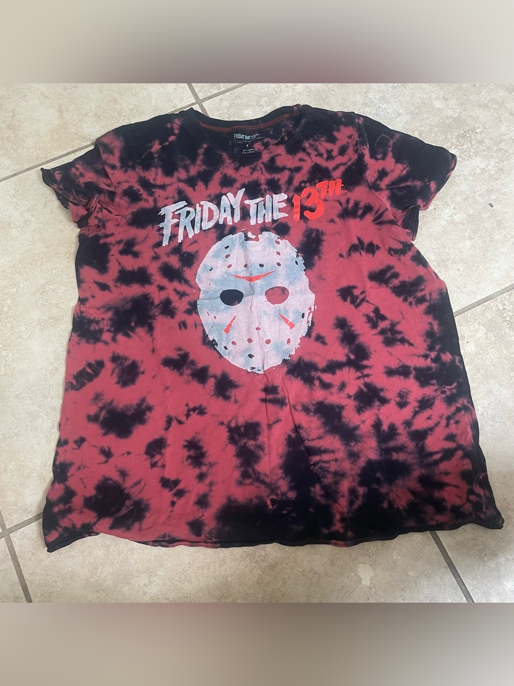 torrid Red and Black Tie-Dye 'Friday the 13th' Graphic Tee